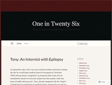 Tablet Screenshot of oneintwentysix.com